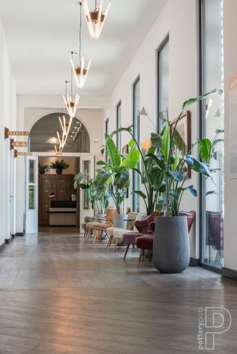 Pottery Pots plantenbak Patt High S Ridged Grey hoogte: 43 diameter: 29~