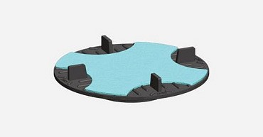 Passtuk kruisvorm 110x110x2 mm van zelfklevend bitumen ~