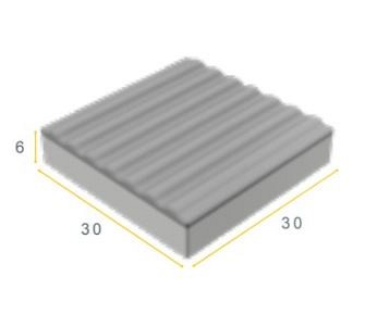 GIDS 30x30x6 7lijns wit (stoeptegel/betontegel) ~