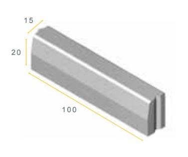 TRO 13/15x20x100 grijs vis K ~
