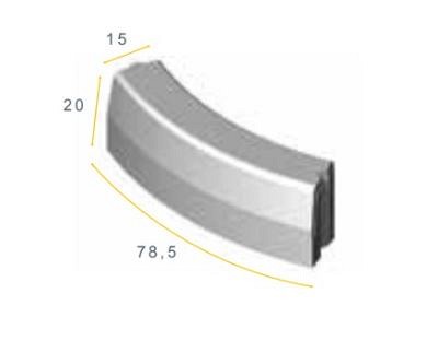TROB 13/15x20x78,5 1u grijs vis ~