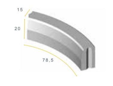 TROB 13/15x20x78,5 1i grijs vis ~