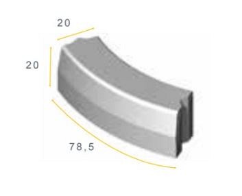 TROB 18/20x20x78,5 2u grijs vis ~