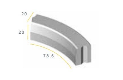 TROB 18/20x20x78,5 1i grijs vis ~
