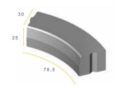 TROB 28/30x25x78,5 4i grijs vis ~