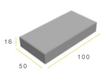 Traptrede 100x50x16 grijs ~