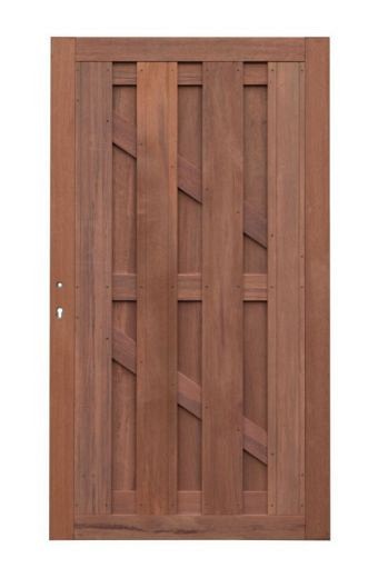 Keruing Premium charmant poort 20 met slot 100x180cm incl. aanslaglat ~