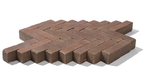 WF60 Tergola getrommeld roodbruin 20x5x6 cm. ~