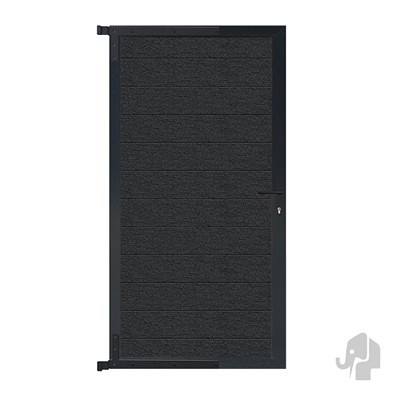 Elephant tuindeur kit Mix&Match aluminium zwart 40x900x1800mm zwart gepoedercoat+krukken/slot/besl ~