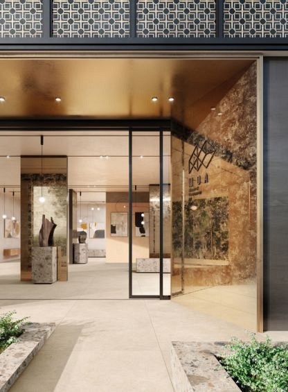 Keramische tegel Elysian 120x120x2 Gold Catalan EY09 ~