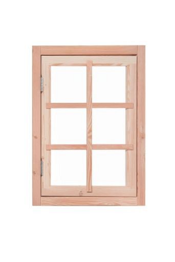 Douglas 6-ruits uitzetraam, 89,8x70,3 cm, onbehandeld. ~