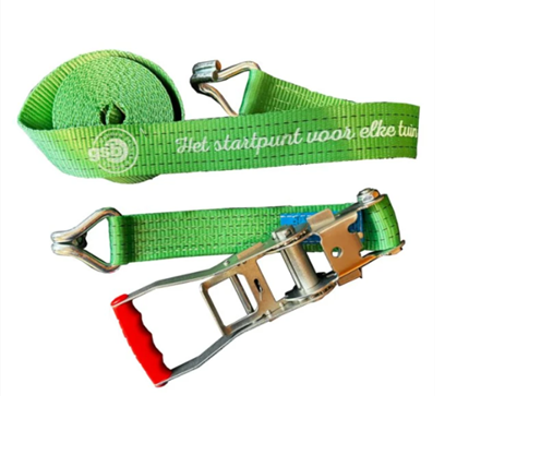 Spanband 2-delig groen 6 meter (50mm. - 4 ton) ~