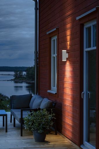 Pollux 230V wandarmatuur twinspot flush 23.5cm single strip, GU10, max 2x 7W ~