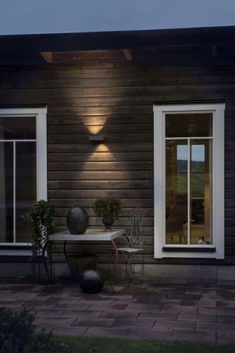 Konstsmide Monza 7858 Wandlamp Antra 2 x 6 W POWERLED~