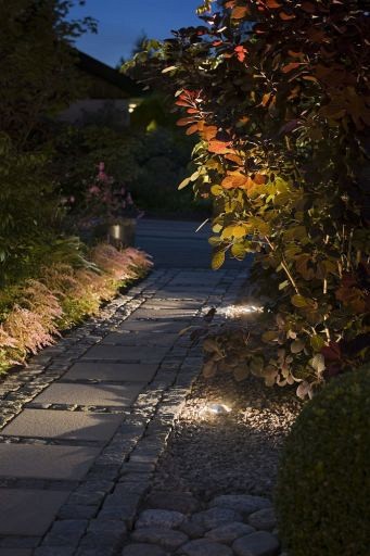 Grondinbouwspot PowerLED 230V, round, sidespot covered en uplight, diam 8.8cm, lbh 8.8x8.8x15cm, 1x 3W ~