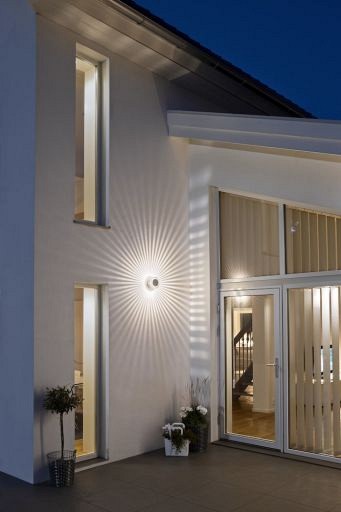 Monza PowerLED 230V wandarmatuur flush rond 15cm, 1x 5W ~