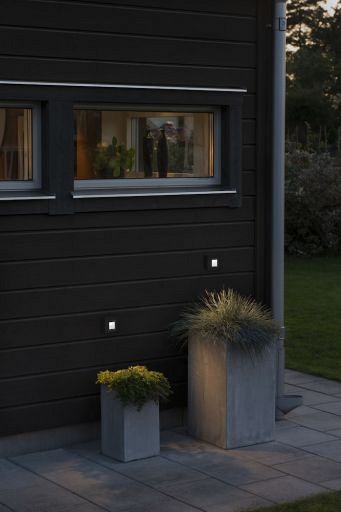 Chieri PowerLED 230V wand- of inbouwarmatuur flush rectangle 8x8cm, 1.5W ~