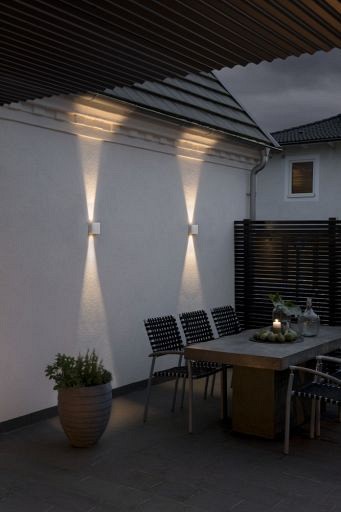 Chieri PowerLED 230V wandarmatuur flush met verstelbare stralingshoeken, 2x 6W ~