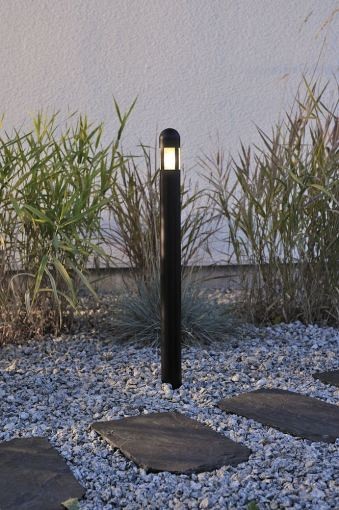 Amalfi LED 12V Set van 3 paaltjes round diameter 6cm op grondspies 75cm, 3x 0.6W ~