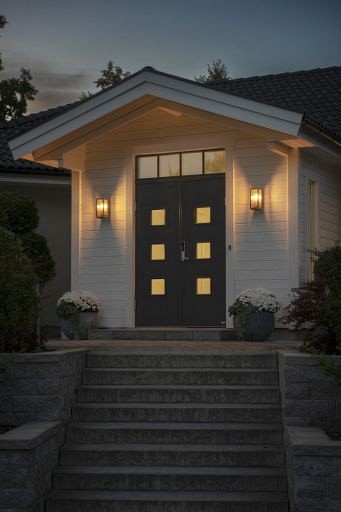 Carpi 230V wandarmatuur flush E27, 18x30cm, messing/zwart, transparant glas, max 60W ~