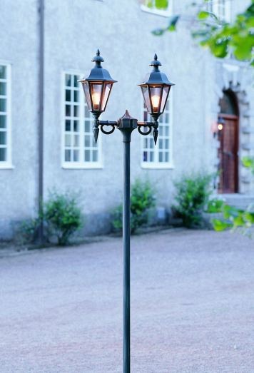 Pallas 230V staand armatuur 2-lichts 60.5cm excl paal, E27 max 2x 100W ~