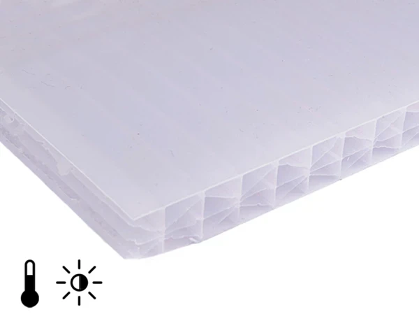 Polycarbonaat plaat X-Structuur 16 mm opaal 980x7000mm ~