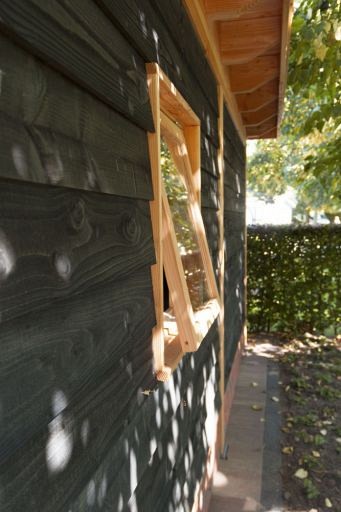 Douglas stelkozijn universeel t.b.v. raam, onbehandeld. ~