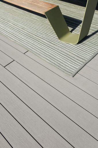 Dual Straight holle plank fijn-grof geribbeld 400x16,2x2,8 cm Stone Grey ~