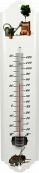 Thermometer metaal wit 30 cm ~