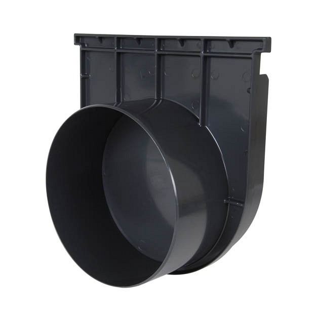 Kenadrain eind-uitl.stuk 250MM/ horizontaal ~