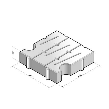 Dynaflex 40x40x10 cm. reflex white rec 154a ~