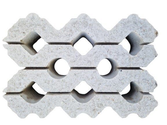 Grasbeton 40x60x12 cm grijs vlak (VE) ~