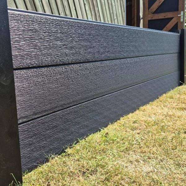 WPC Premium fence board Ebony Black 21x160 mm. (wb150) L-179 cm. ~