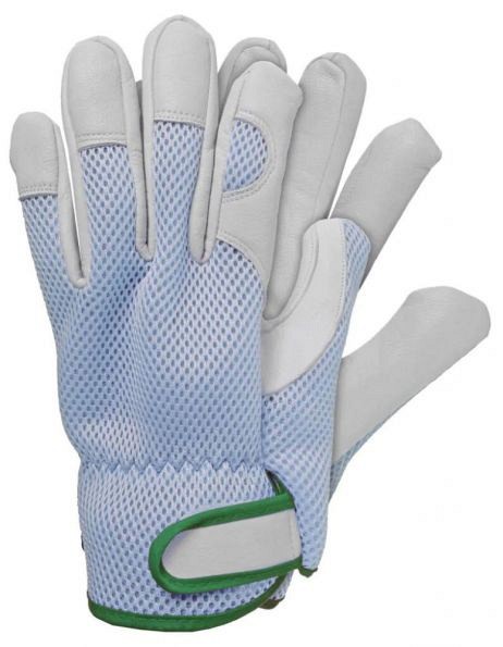 Werkhandschoenen geitenleer blauw maat XL ~