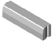 Trottoirband 18/20x25x100 zwart vis KOMO ~