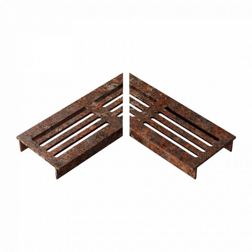 Design Drain CorTen Line Straight rooster L-hoek ~