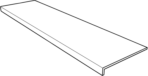 Zwembadrand recht Selene Blanco 120x31,5x1,4 cm. Antislip ~