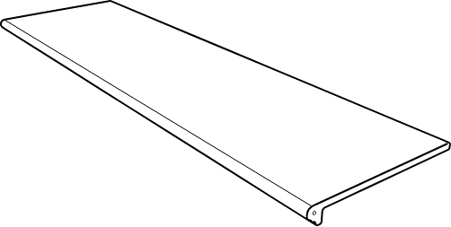 Zwembadrand recht Cronos Crema 120x31,5x1,4 cm. Antislip ~