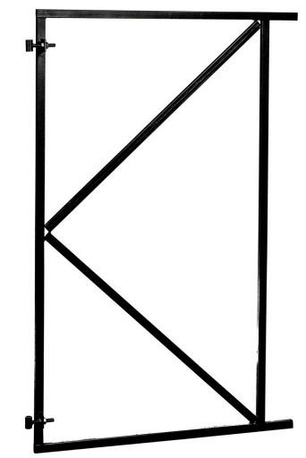 Verstelbaar stalen poortframe 120x155 cm. vuurverzinkt zwart gecoat ~