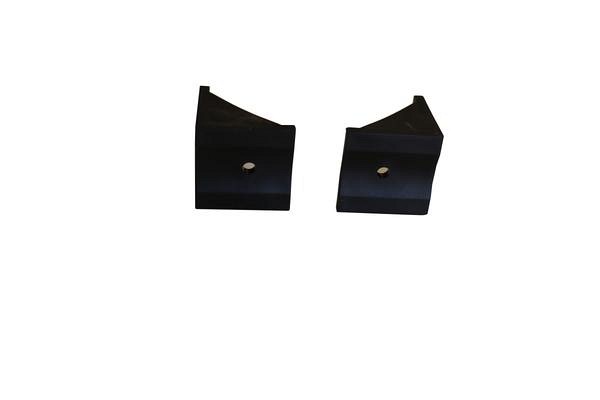 PVC steunhoekje met zelftapper t.b.v. H-gleufpaal ~