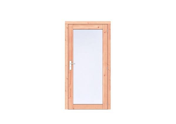Douglas Volglas enkele deur Prestige 108x209 cm. rechtsdraaiend scharnieren RVS beslag onbehandeld. ~
