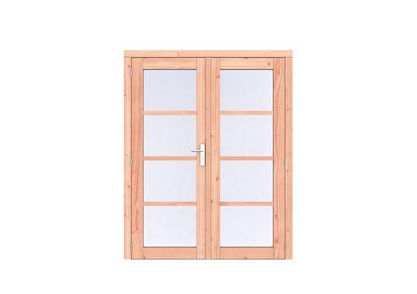 Douglas Volglas dubbele deur Prestige 168x209 cm. scharnieren RVS beslag onbehandeld. ~