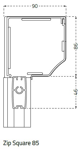 SunMaster Zip Design 110 motor (HxB) 100x100 cm. ~