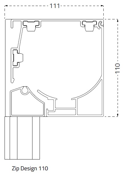 SunMaster Zip Design verandascreen motor (HxB) 200x200 cm. ~