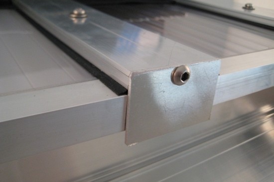 Pext Polycarbonaat Dakpakket - 4060x3500 muuraanbouw - blank aluminium - excl. glas ~