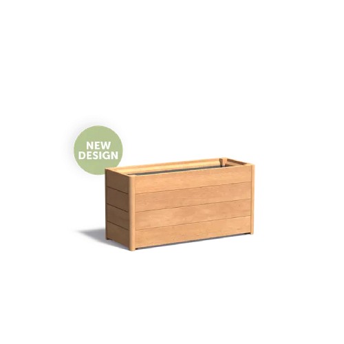 Garapa hardhouten bloembak (LxBxH) 100x40x50.5 cm. ~