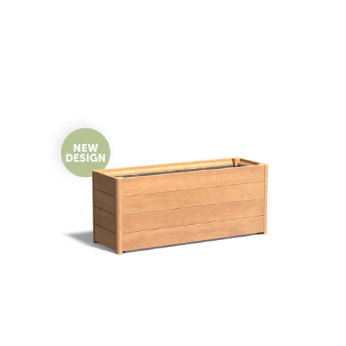 Garapa hardhouten bloembak (LxBxH) 120x40x50.5 cm. ~
