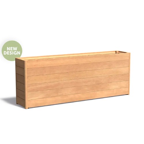 Garapa hardhouten bloembak (LxBxH) 200x40x75 cm. ~