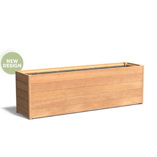 Garapa hardhouten bloembak (LxBxH) 200x50x62.7 cm. ~