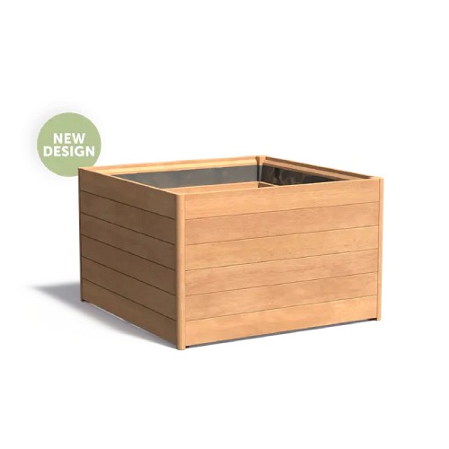Garapa hardhouten bloembak (LxBxH) 120x120x75 cm. ~